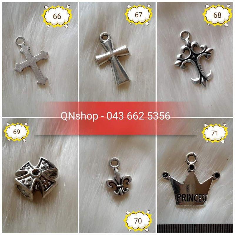 10 charm giả bạc, charm giả cổ làm vòng siêu đẹp.