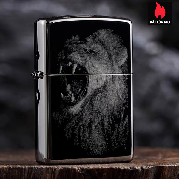 Bật Lửa Zippo 49433 – Zippo Lion Design Black Ice