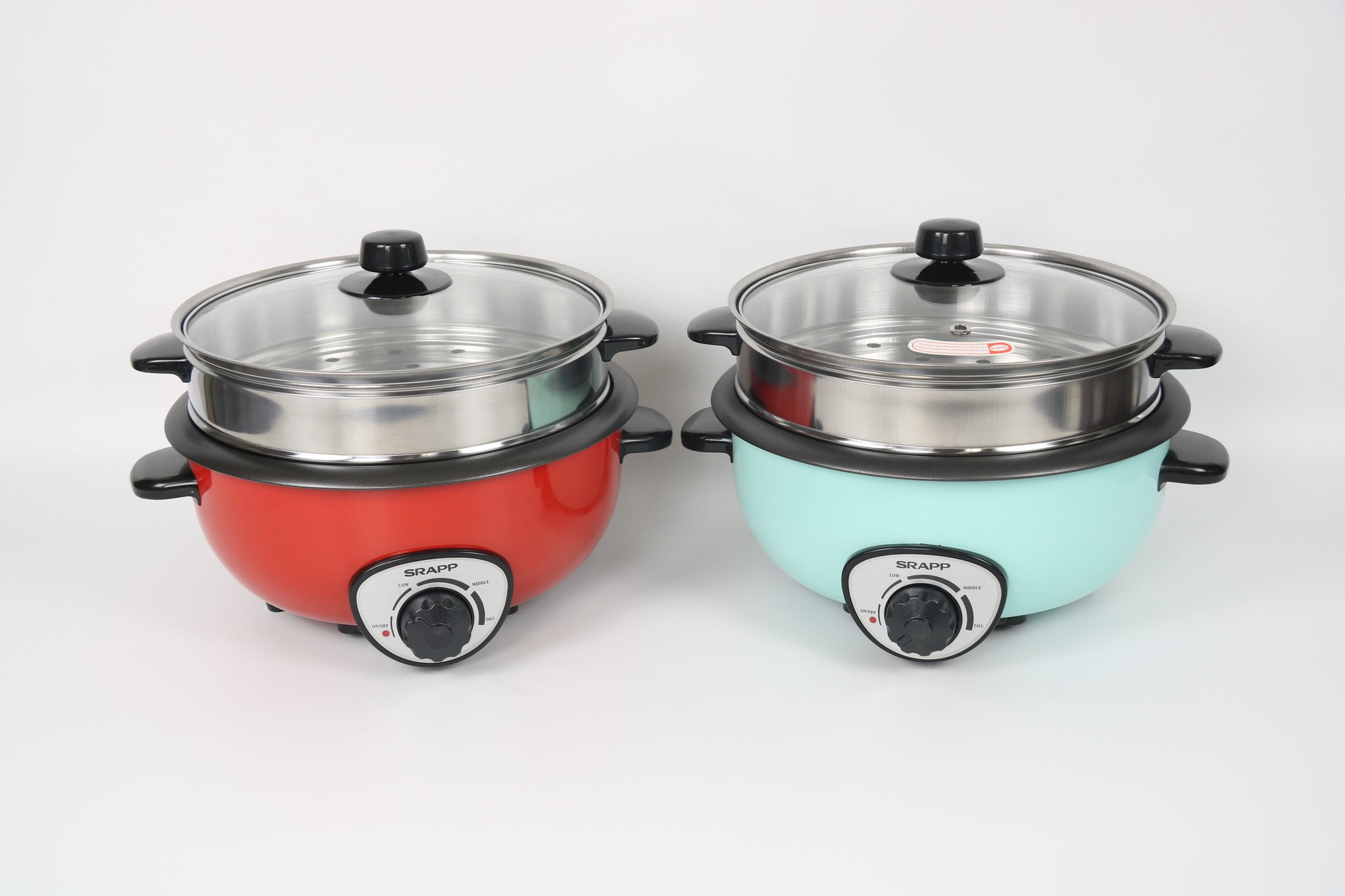 Nồi Lẩu Điện 2 Tầng Đa Năng SRAPP SP-EP33 3,5 lít - Màu Ngẫu Nhiên - Hàng Chính Hãng
