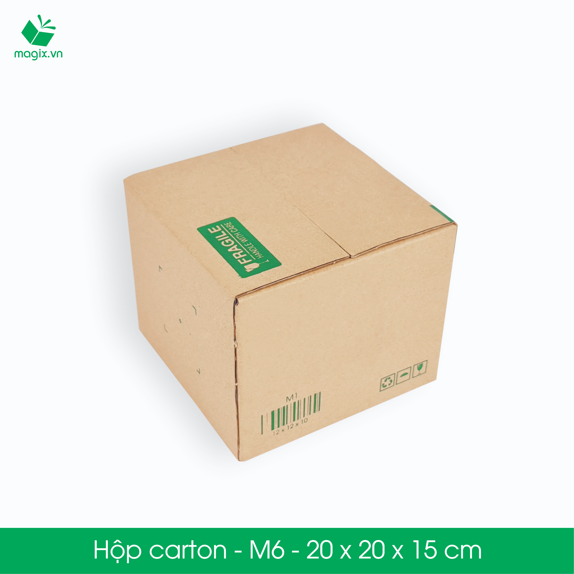 M6 - 20x20x15 cm -100 Thùng hộp carton