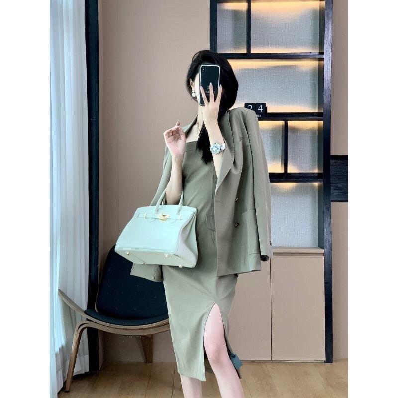 Set đồ Áo Blazer nữ+ váy hai dây phong cách hàn quốc mẫu mới chất đẹp mã RB03
