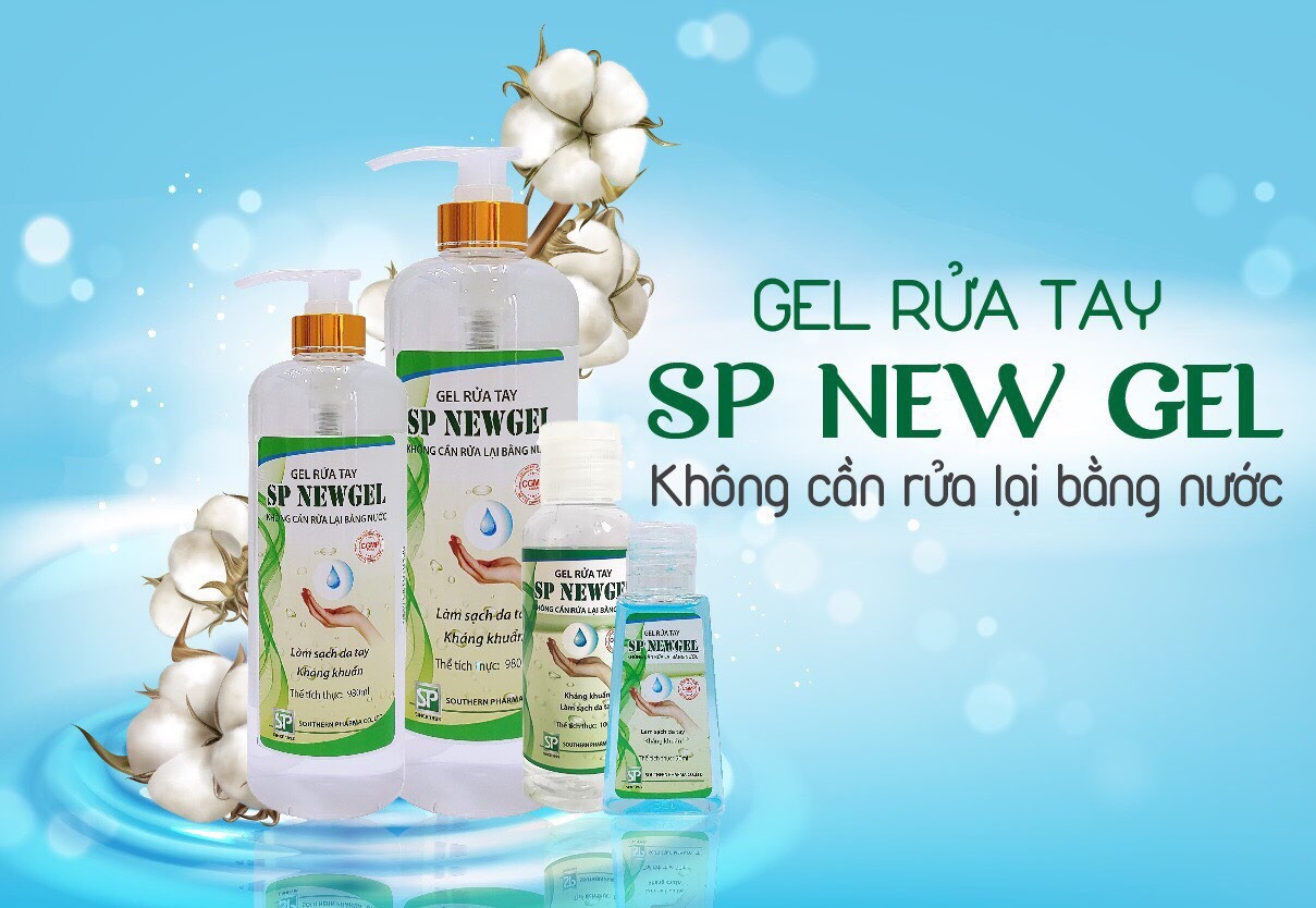 Gel rửa tay khô kháng khuẩn SP NewGel 50/100ml tiện dụng, nước rửa làm sạch da tay và tiêu diệt vi khuẩn hiệu quả, không cần rửa lại bằng nước - hàng Việt Nam Chất Lượng Cao được chứng nhận FDA