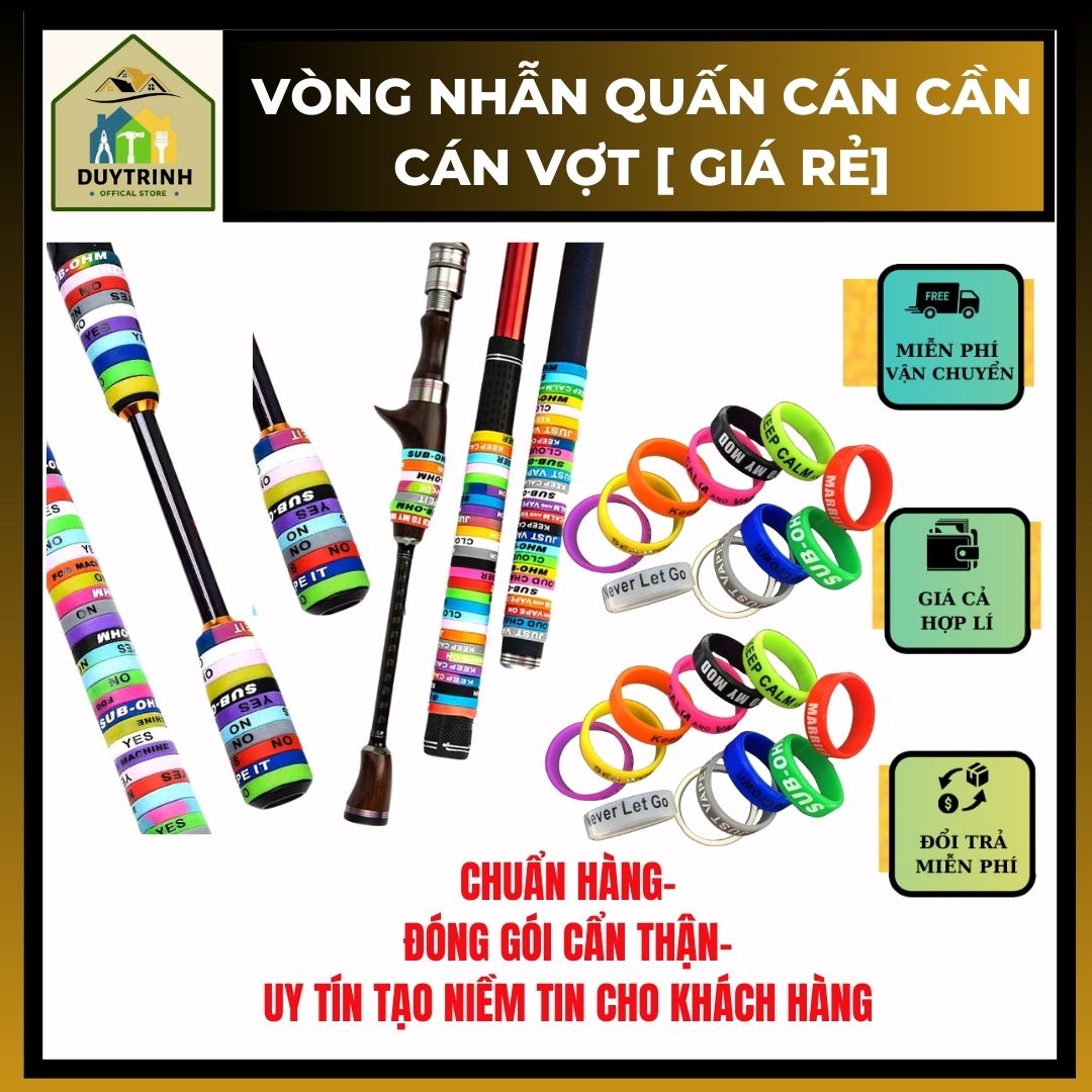 10 Vòng Cao Su Quấn Cán Cần Câu, Cán Vợt Cầu Lông , Cán Vợt Câu cá Sêu Đẹp, Siêu Rẻ
