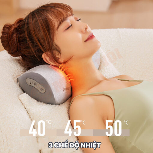 Gối massage cổ vai gáy Xiaomi Sothing Repor, bi massage 2 chiều kép, dung lượng pin 2900mAh, xung huyệt lưu thông khí huyết- Hàng chính hãng