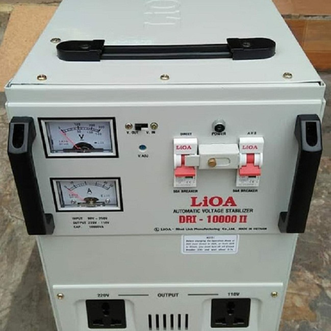 Ổn áp lioa 10kva dải 90v ~ 250v DRI - 10000II dây đồng 100%