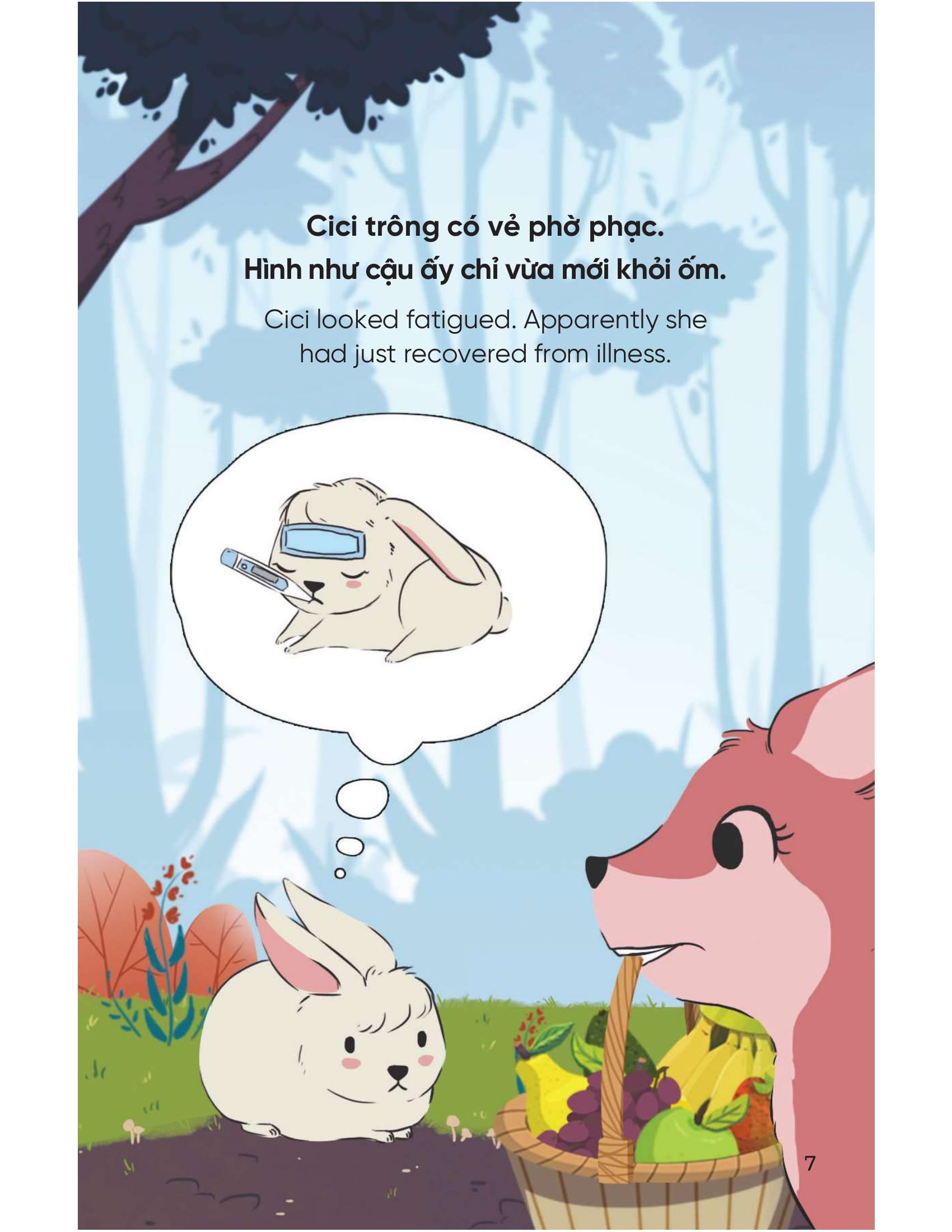 Truyện Tranh Song Ngữ Việt - Anh Dành Cho Trẻ Em - Cùng Học Cư Xử Tốt - Bé Học Sẻ Chia - Sharing Generously