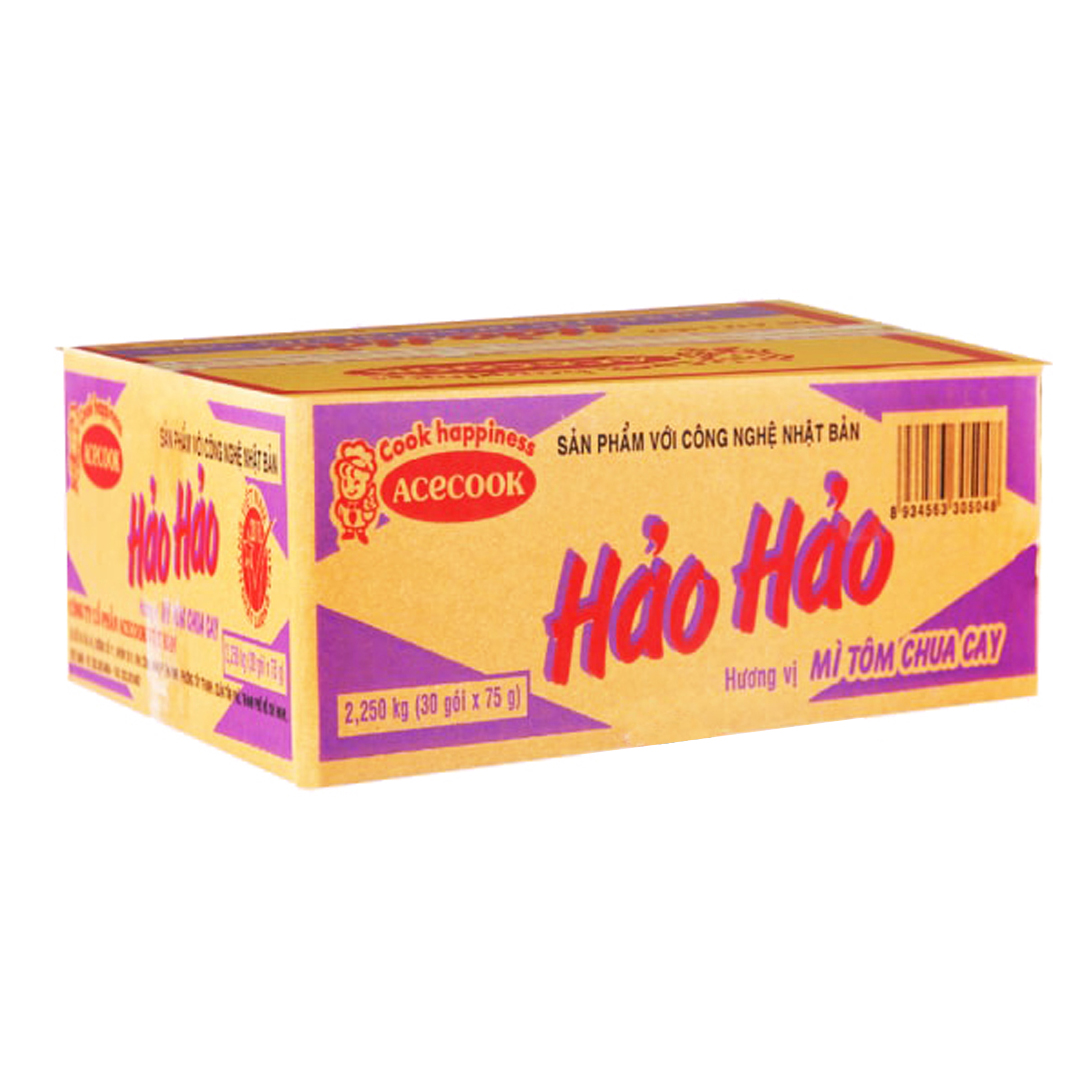 Thùng 30 Gói Mì Hảo Hảo Tôm Chua Cay 75g