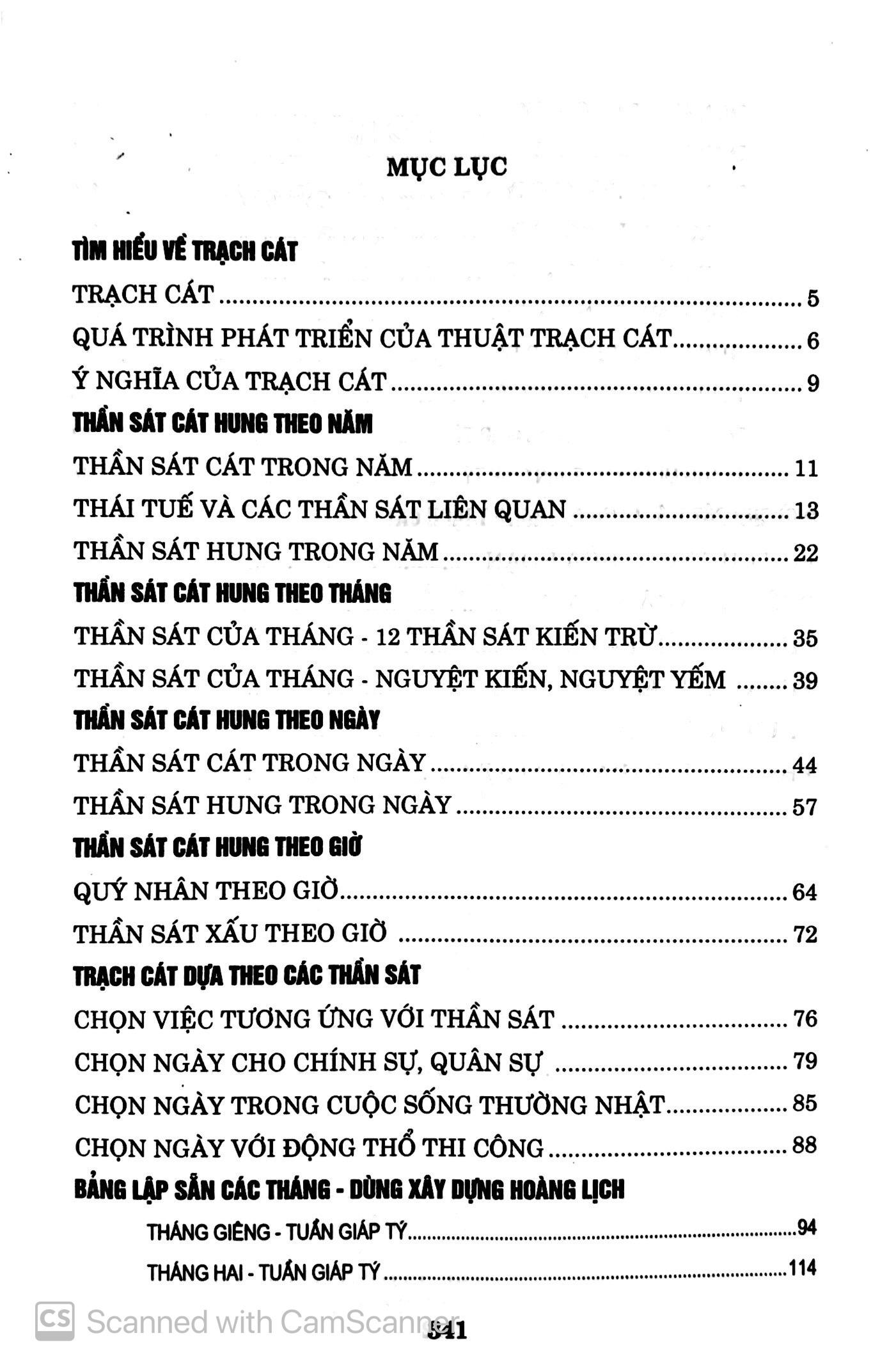 Sách Trạch Cát Toàn Thư