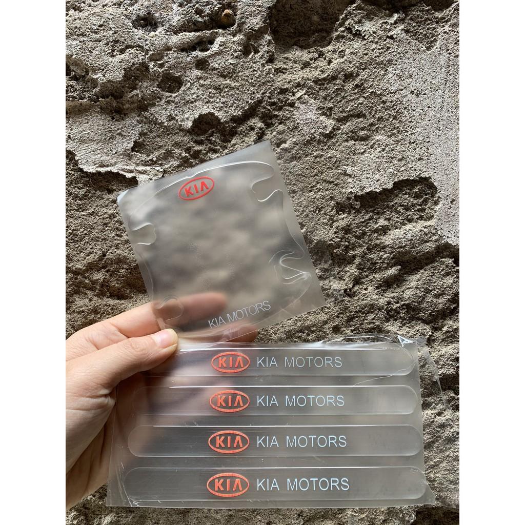 Bộ 08 Miếng dán Silicon chống xước hõm tay nắm cửa ô tô