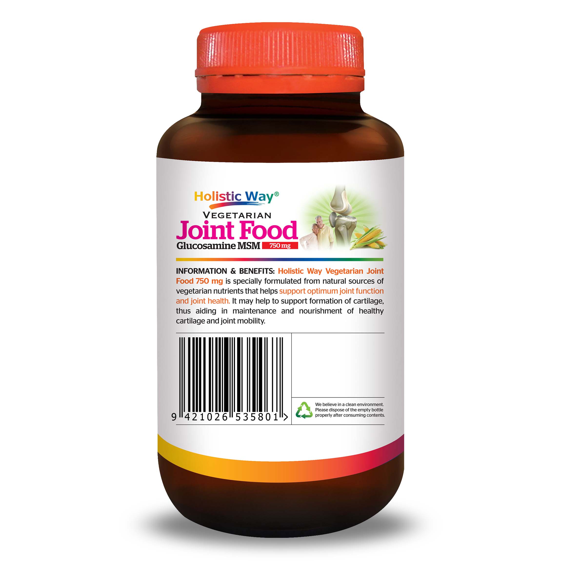 Viên uống bổ sung sụn, khớp, giảm nhức mỏi Holistic Way Glucosamine MSM 750mg
