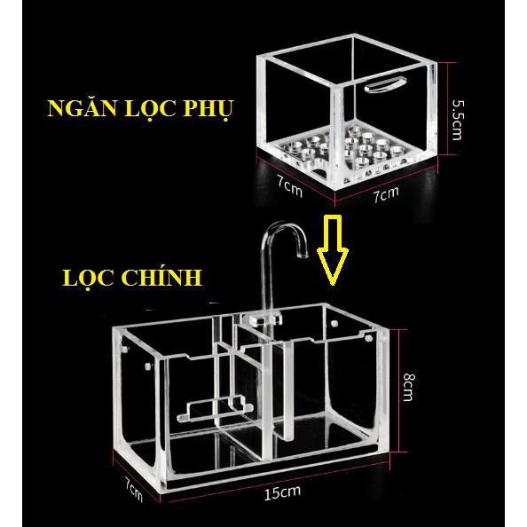 Lọc tràn mika siêu đẹp - lọc bể cá - hồ thủy sinh -phụ kiện cá cảnh