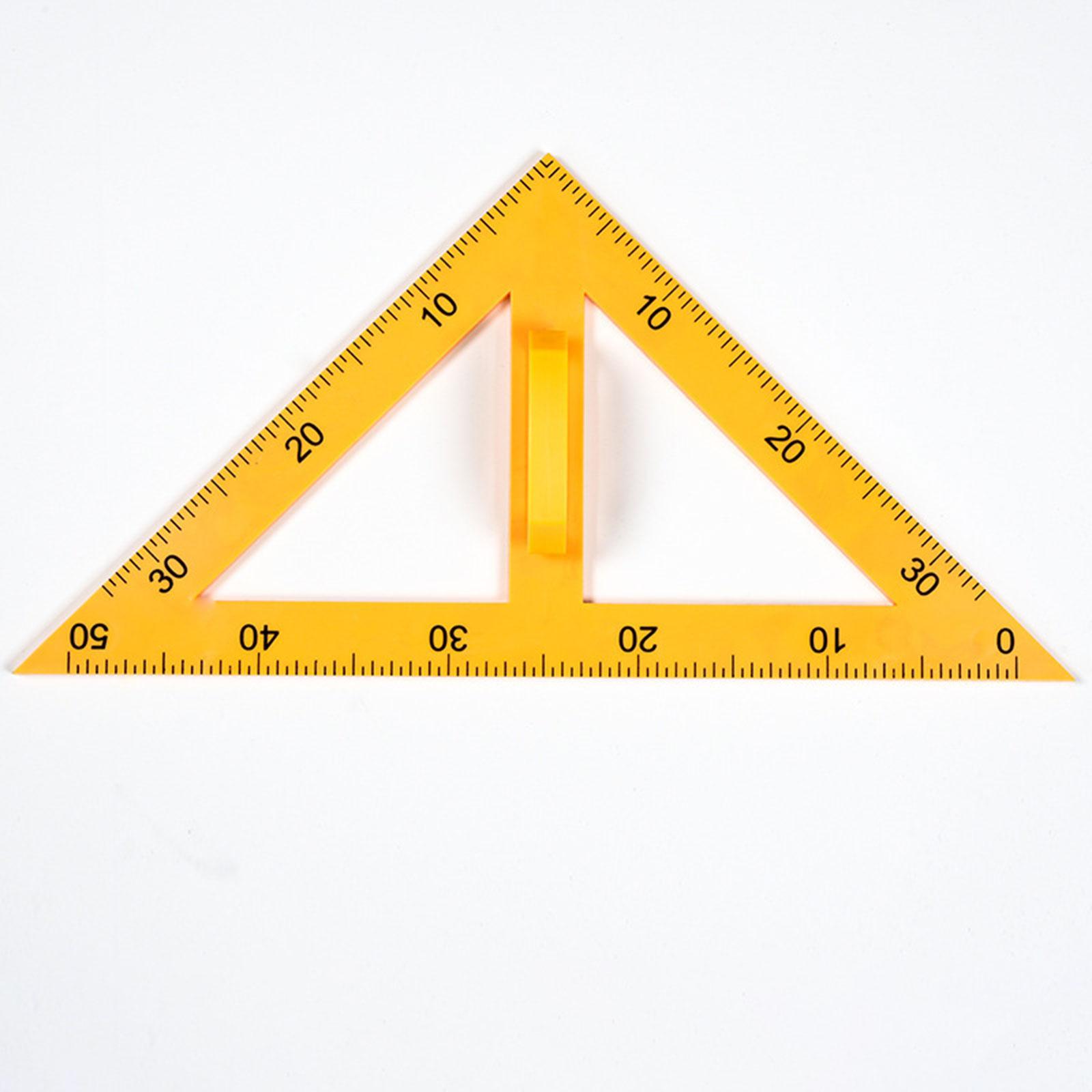 4x Math Geometry Rulers Compass Angle Measurement Stationery Tool Protractor Triangle Ruler for Students Whiteboard School