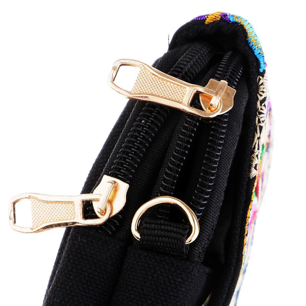 2 Pieces Embroidery Women Backpack Shoulder Bag Flower