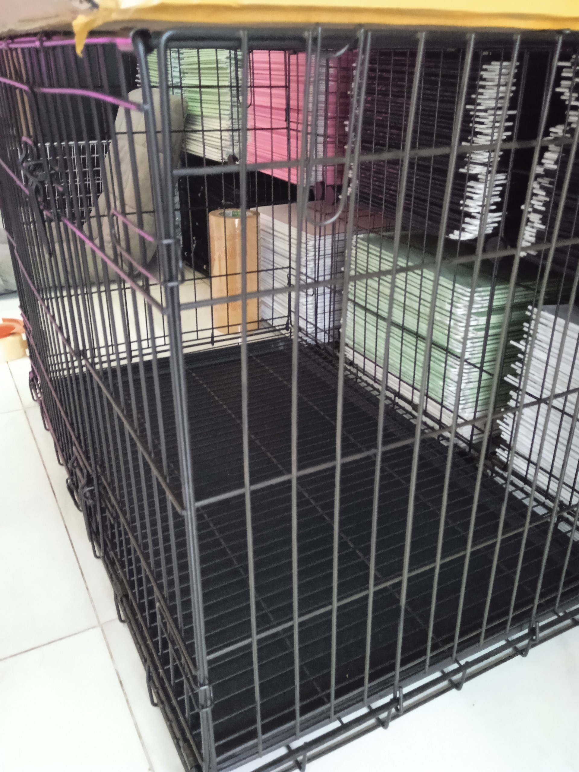 CHUỒNG CHÓ SIZE LỚN NAN SIÊU DÀY 90X60X65CM GẤP GỌN TIỆN LỢI DÀNH CHO PET LỚN