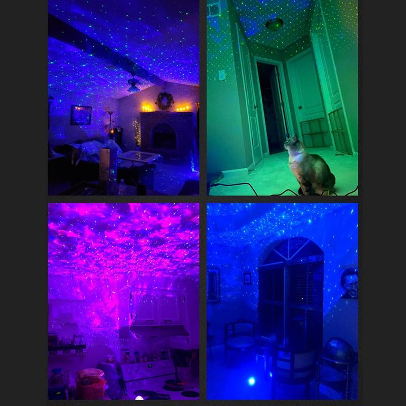 Projector Night Light with Bluetooth Speaker Led Dynamic Music Starry Sky Light to with White Noise Sleep Instrument