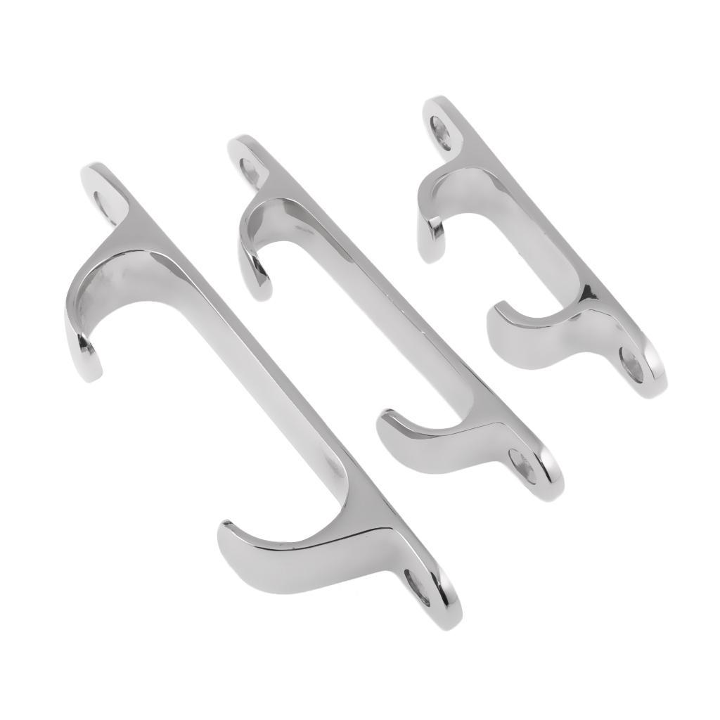 2pcs Stainless Steel Line Straight Fairlead Bow Chock Marine Boat Cleat S&M