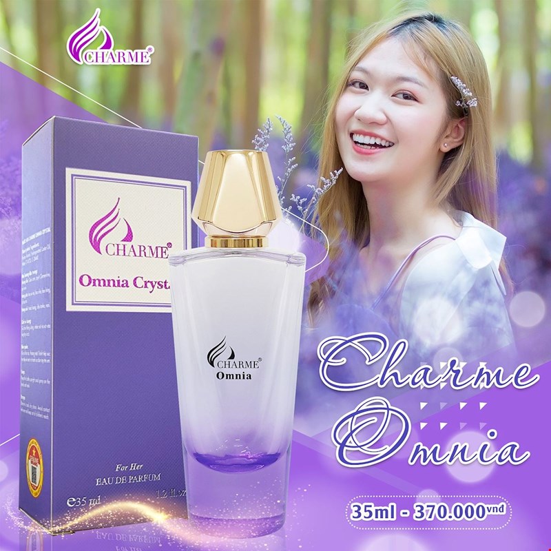 Nước Hoa Nữ Charme Omnia Crystal Hương Hoa Cỏ Ngọt Và Mát - Quý Phái, Quyến Rũ