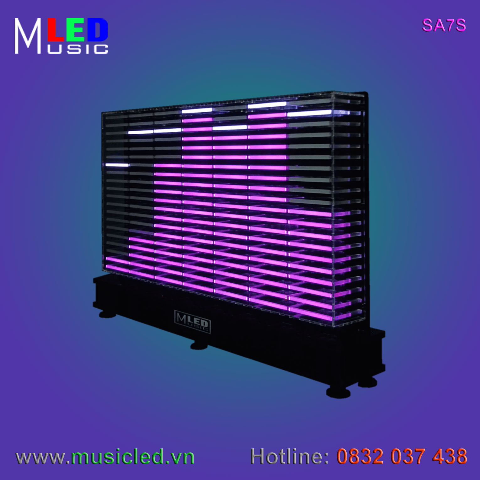 Dàn đèn Music LED nháy theo tần số nhạc 7 cột để bàn