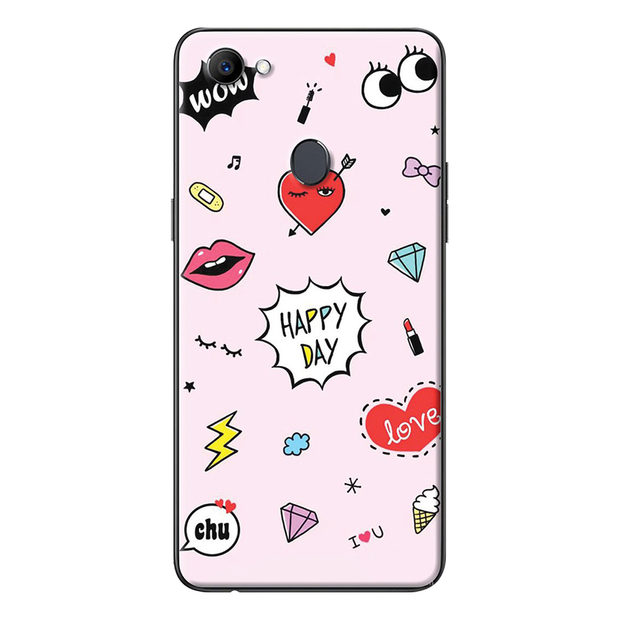Ốp Lưng Dành Cho Oppo F7 - Mẫu Hoạ Tiết Happy Day