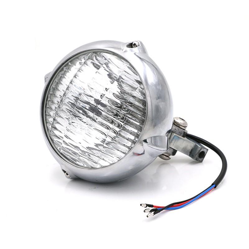 Đèn pha 12V 55W kiểu retro cho xe mô tô Cafe Racer Suzuki Harley cg125 gn125 Honda