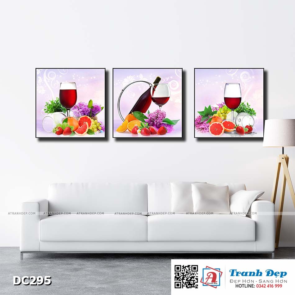 Bộ 3 tranh canvas treo tường Decor Trang trí phòng ăn - DC295