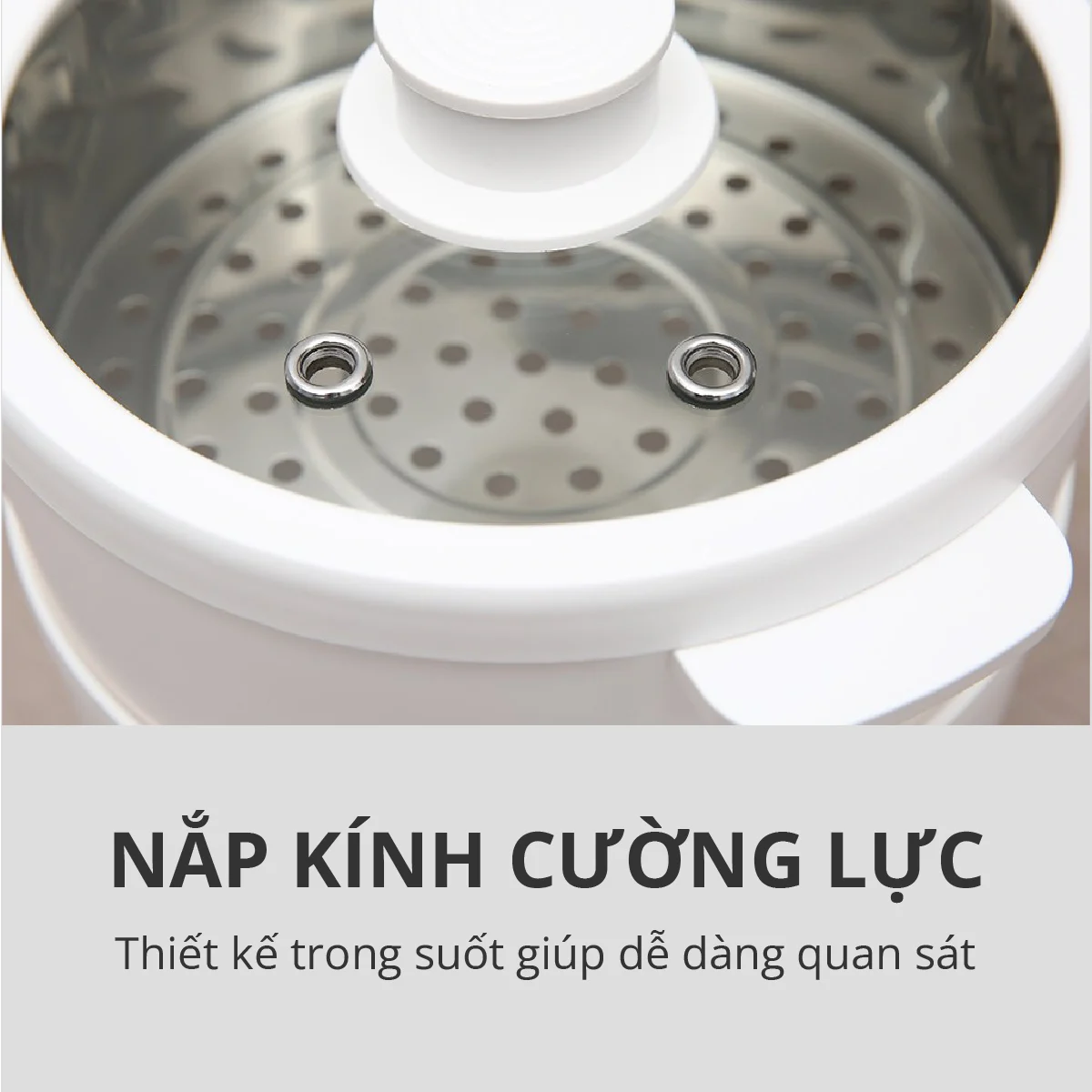 Nồi Nấu Đa Năng kèm xửng hấp Mishio MK271new 1,5L 600W- Hàng chính hãng