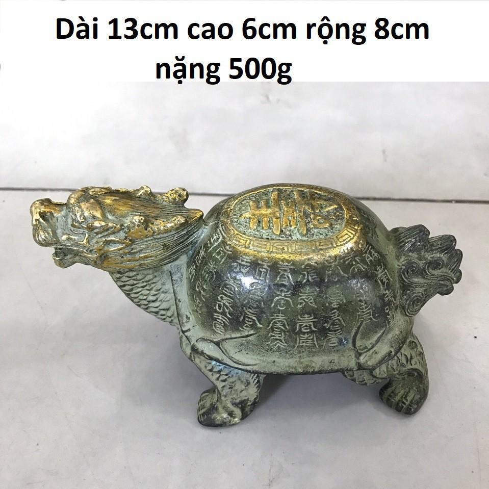 Long quy khắc chữ bằng đồng giả cổ MS18