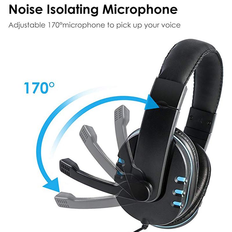 Âm Thanh Stereo Tai Nghe Chơi Game Dành Cho Xbox PS5 PS4 Máy Tính Có Dây 3.5Mm Trên Đầu Game Thủ Headphone Có Mic Điều Khiển Âm Lượng trò Chơi Tai Nghe Chụp Tai