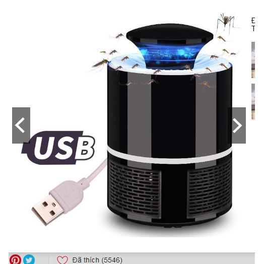 Đèn bắt muỗi hình trụ có cổng cắm điện usb