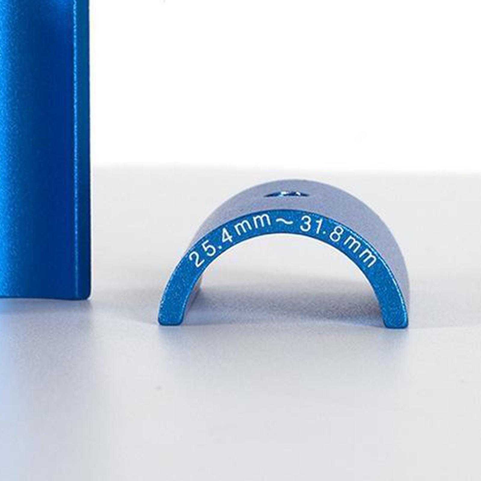 2xBike Stem 25.4 to 31.8mm Shim Handlebar Adapter Spacer - 1 Pair Blue