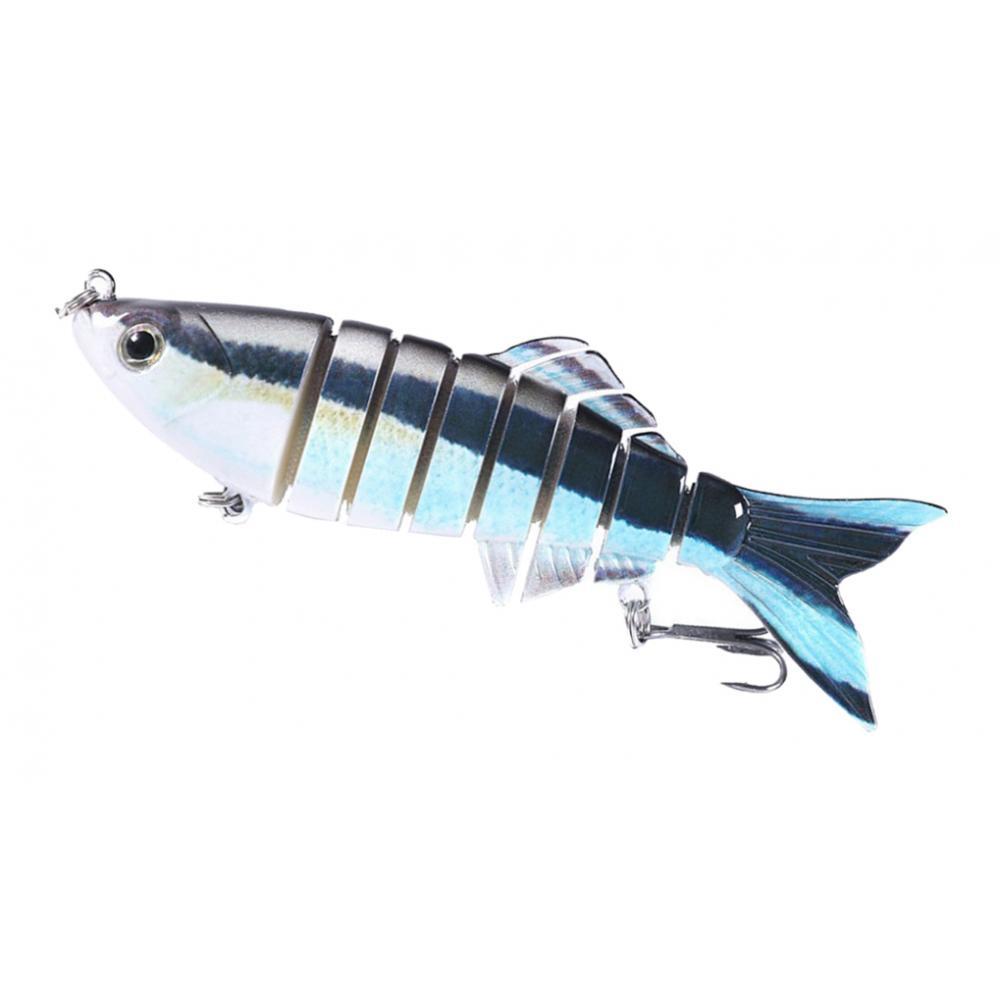 Multi Jointed Fishing Lure Bionic Bait Swimbait Lifelike Eel Tackle Blue