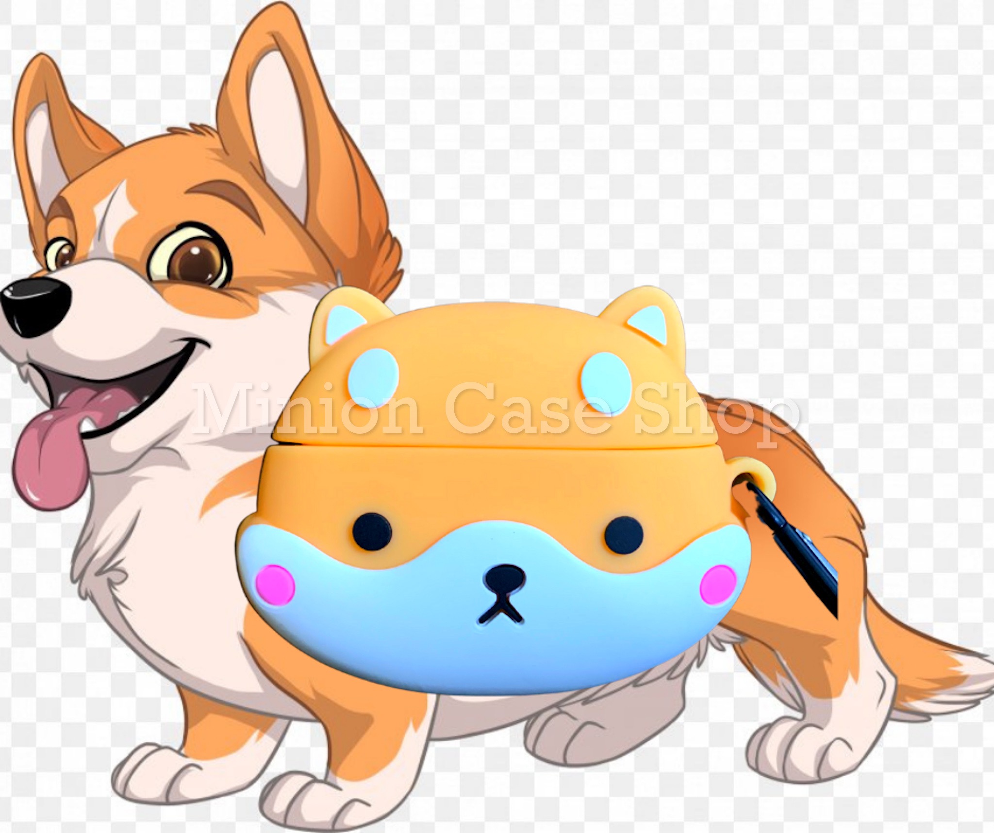 Bao Case Ốp dành cho Airpod 3 chó corgi kute silicon 3d cao cấp