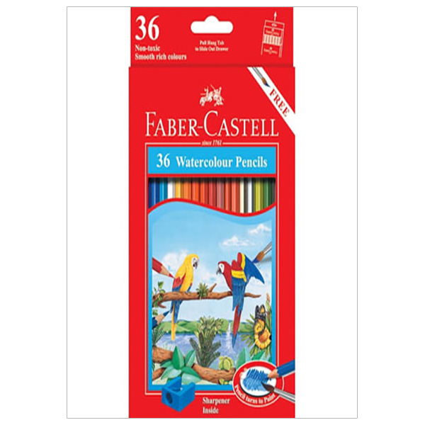 Chì Màu Nước Parrot - 36 Màu Dài - Faber-Castell 114466