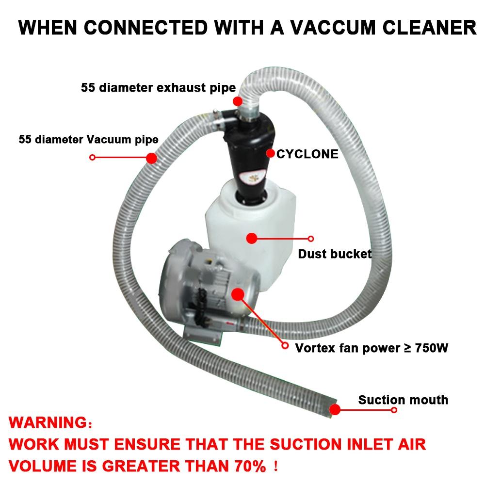 Set bộ lọc tách cyclone thế hệ thứ 6 loại bỏ bụi bẩn tăng áp dành cho máy hút bụi xe hơi làm gỗ SN50T6