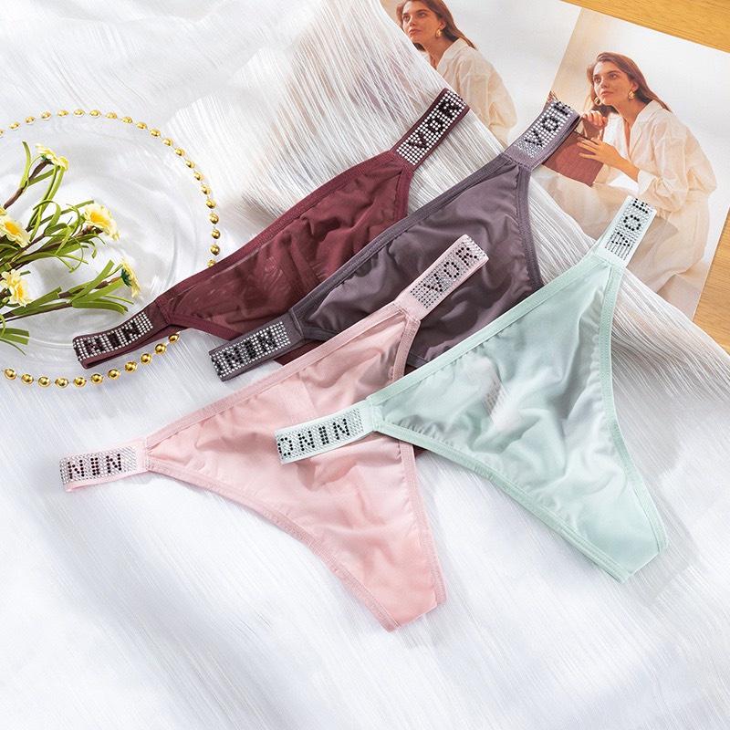 COMBO 5 QUẦN LỌT KHE LƯỚI TRƠN TÀNG HÌNH DÂY ĐÍNH ĐÁ VORONIN 8151