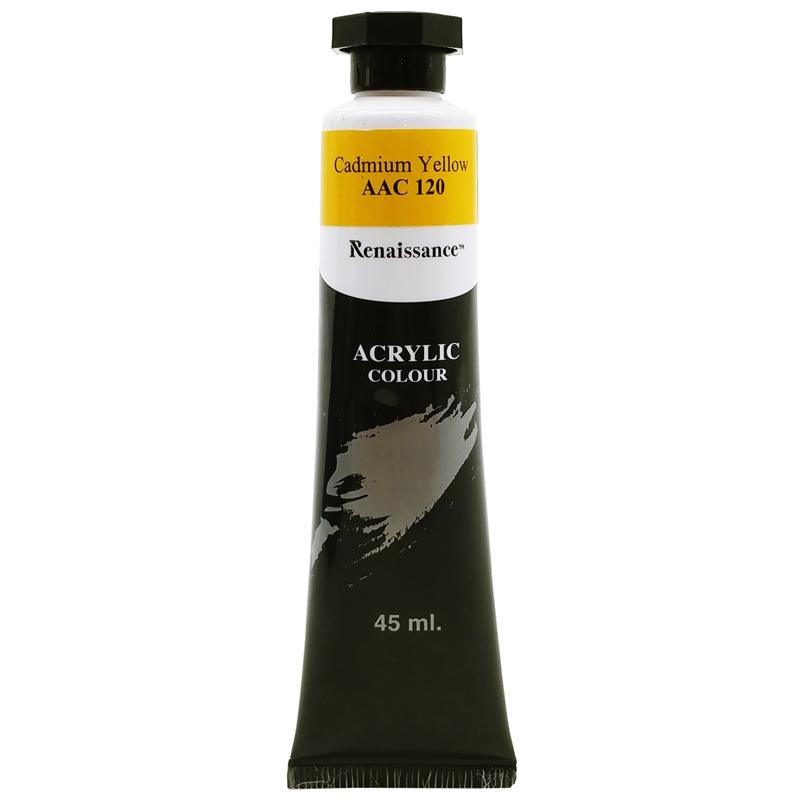 Tuýp Màu Acrylic 45 ml - Renaissance #120 - Cadmium Yellow