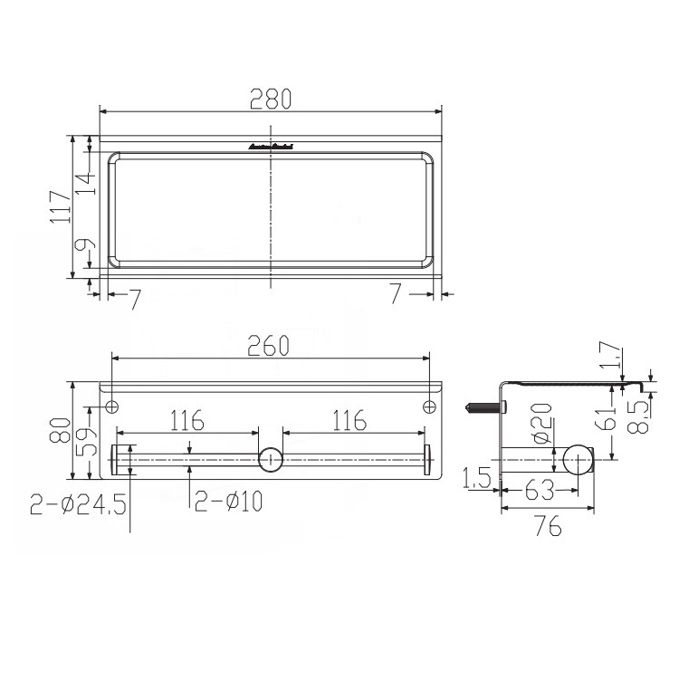 Kệ đôi để giấy vệ sinh WF-1499 Concept -American Standard