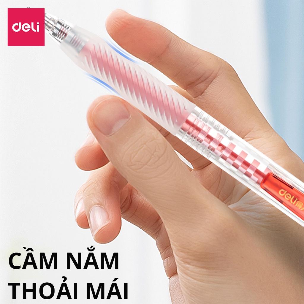 Bút Bi Nước Mực Gel Ngòi 0.5mm Siêu Mướt Nhiều Mực Deli - Dành Cho Văn Phòng Sinh viên Học Sinh - S18-B