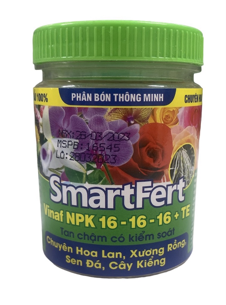 Phân Bón Tan Chậm Thông Minh 16-16-16 - Chuyên Dụng cho Hoa Hồng, Hoa Lan, Sen Đá, Bonsai - Chai 140Gr