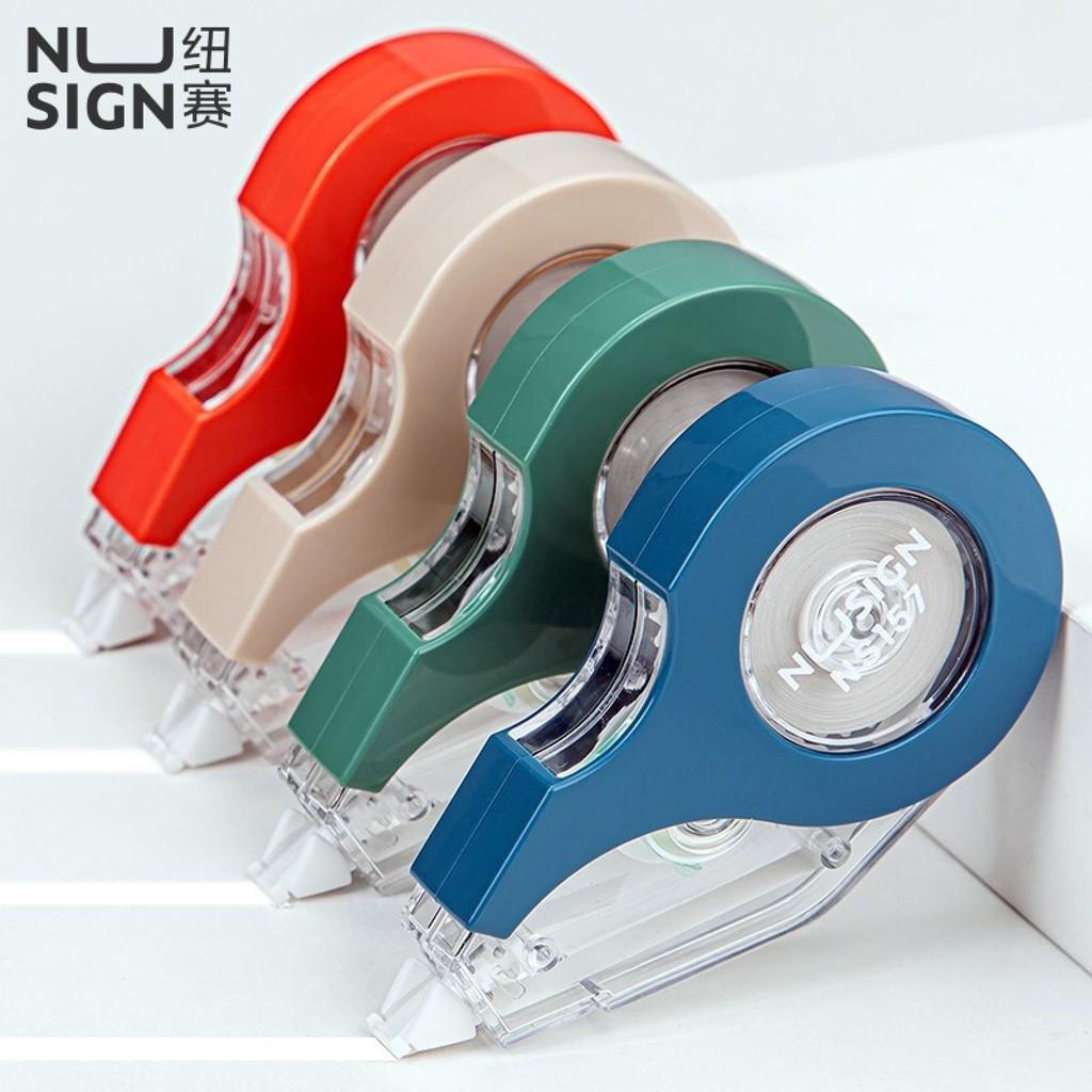 Bút xóa băng xóa kéo dài 12m cao cấp Nusign - Kích thước 12mx5mm - Băng kéo dạng film cao cấp - Trắng/Đỏ/Xanh dương/Xanh lá - NS157