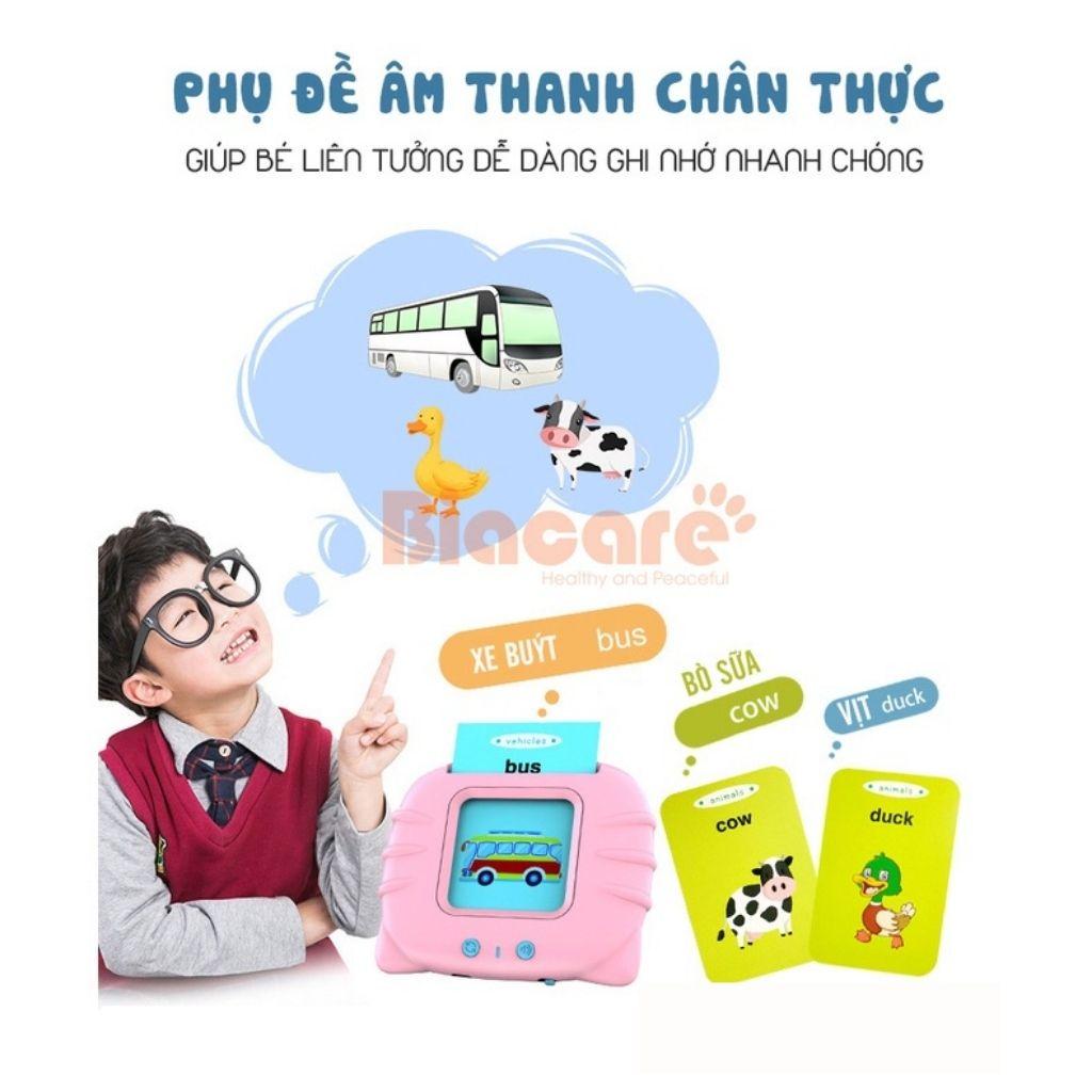 Máy Đọc Thẻ Flashcard Tiếng Anh Dành Cho Trẻ Em Gồm 224 Từ Vựng Không Có Sóng Điện Từ