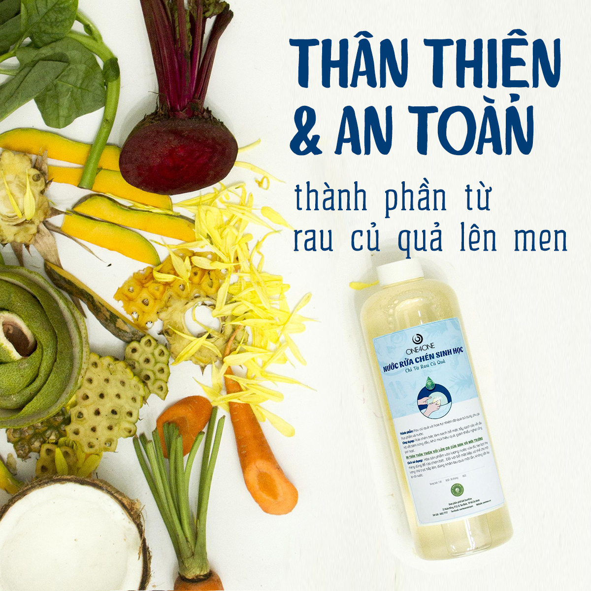 Nước Rửa Chén Sinh Học One4One 1L