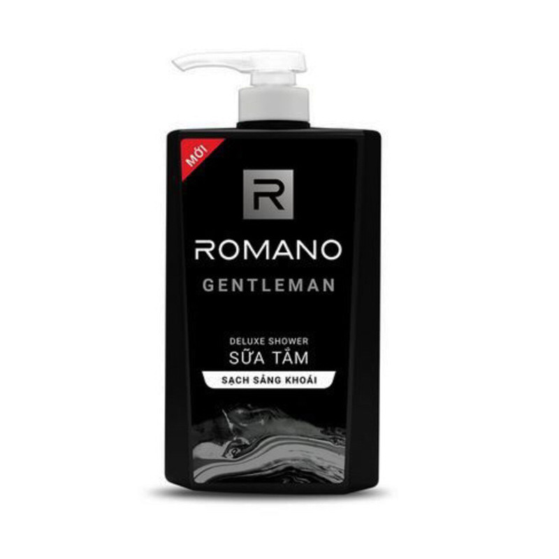 Combo dầu gội và sữa tắm Romano Gentlemen 650g*2 tặng kèm lăn khử mùi 40ml