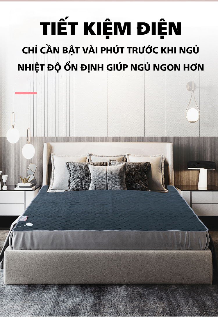 CHĂN ĐIỆN SƯỞI ẤM Chất Liệu Nỉ Cao Cấp 3 Size Lớn