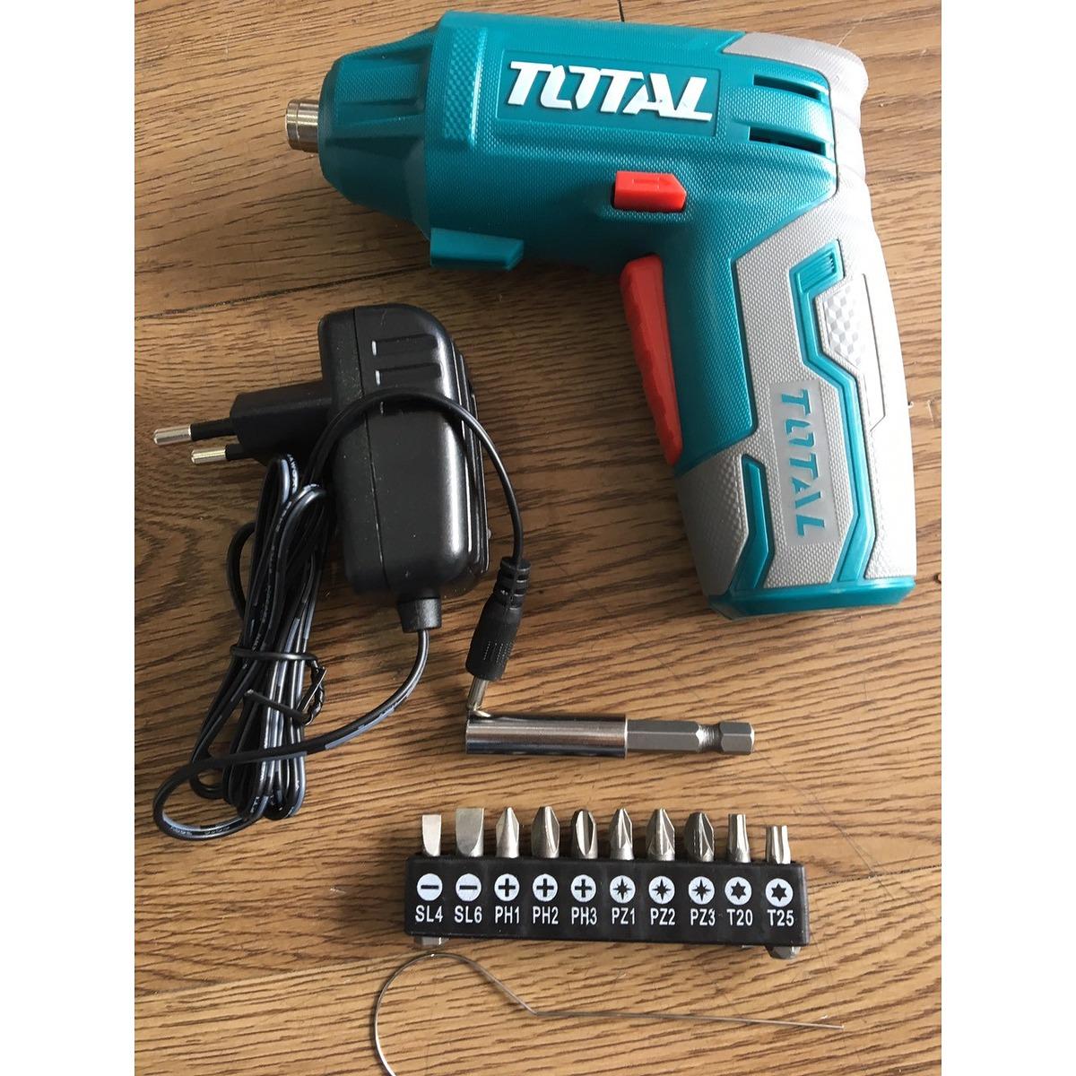 MÁY SIẾT VÍT DÙNG PIN 4V 1/4" TOTAL TSDLI0401 - HÀNG CHÍNH HÃNG