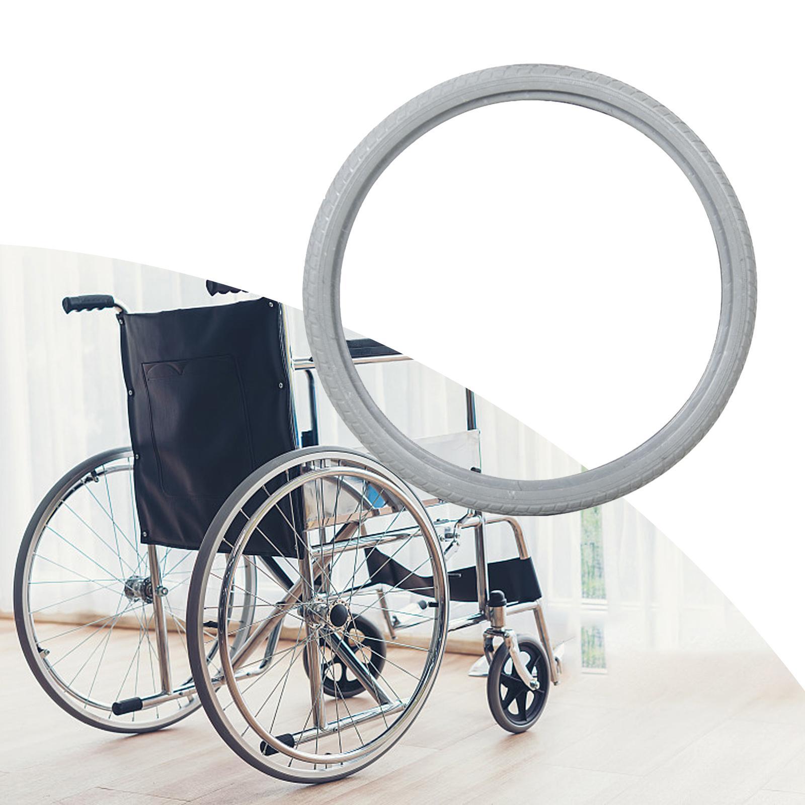 PU 16in Wheelchair Tire Solid Tires Wear Resistant Replacement Lightweight