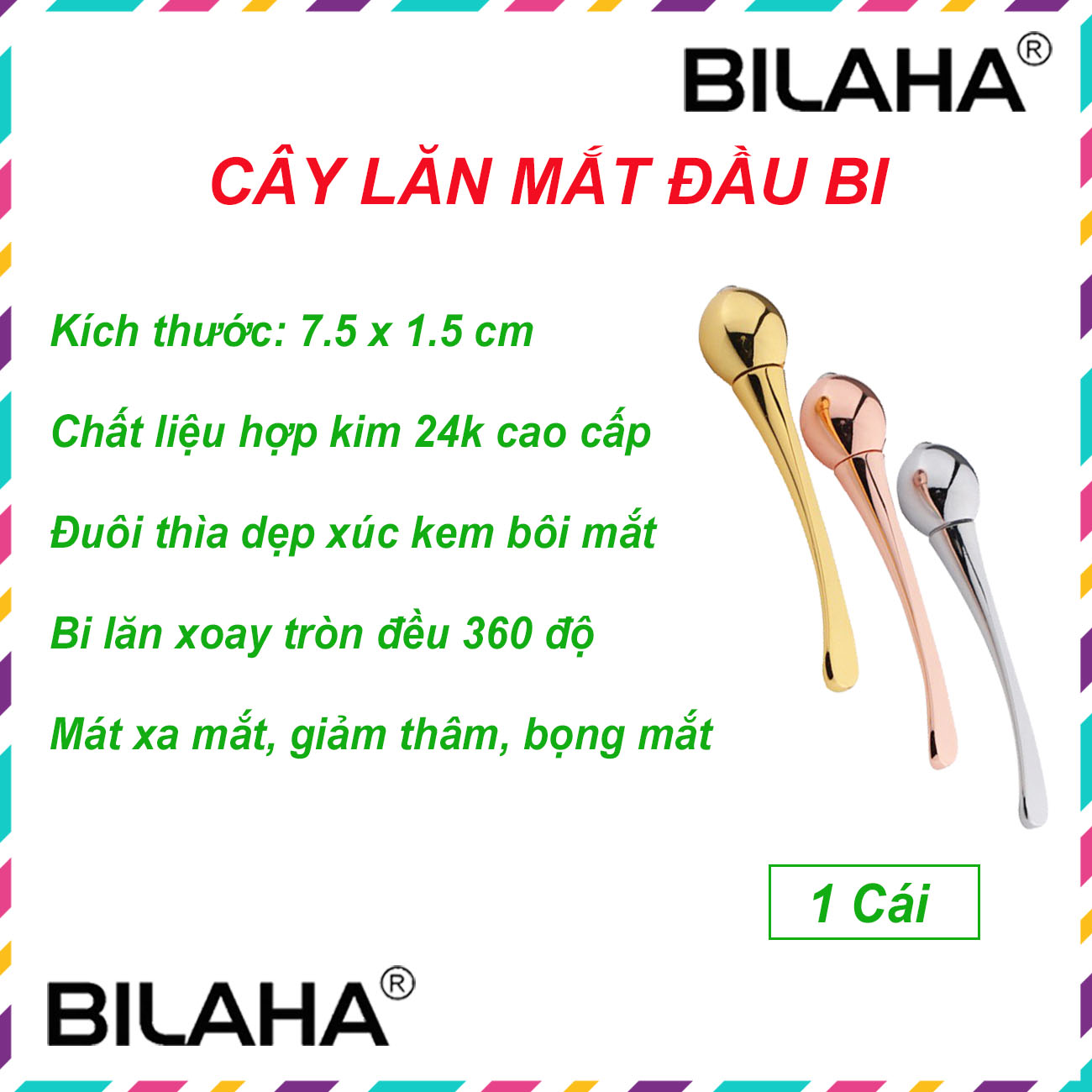 Máy Massage Mặt Nâng Cơ Bằng Hợp Kim Gold 24k rung cầm tay đa vị trí toàn thân WholeBody loại tốt (Hàng Chính Hãng)