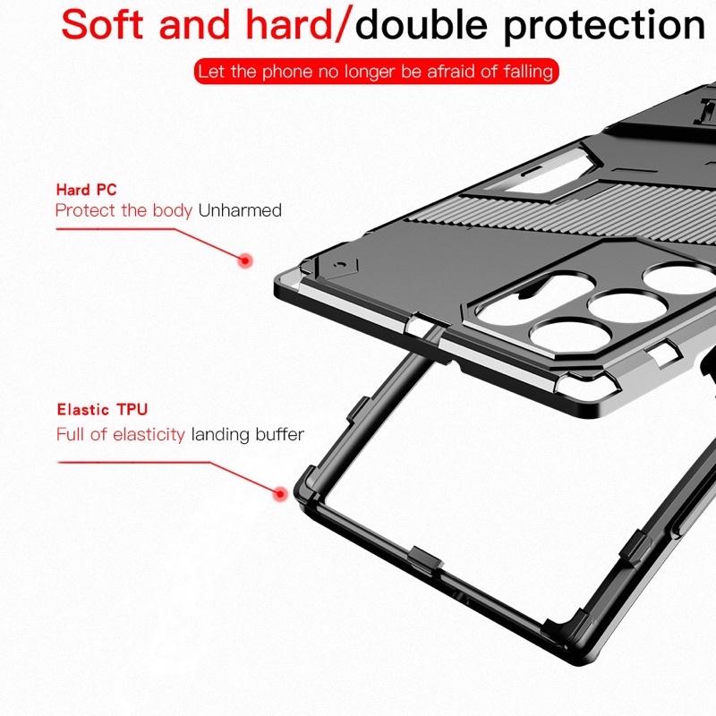Ốp lưng dành cho Galaxy S22, S22 Plus, S22 Ultra, S21 FE nhựa cứng có giá đỡ