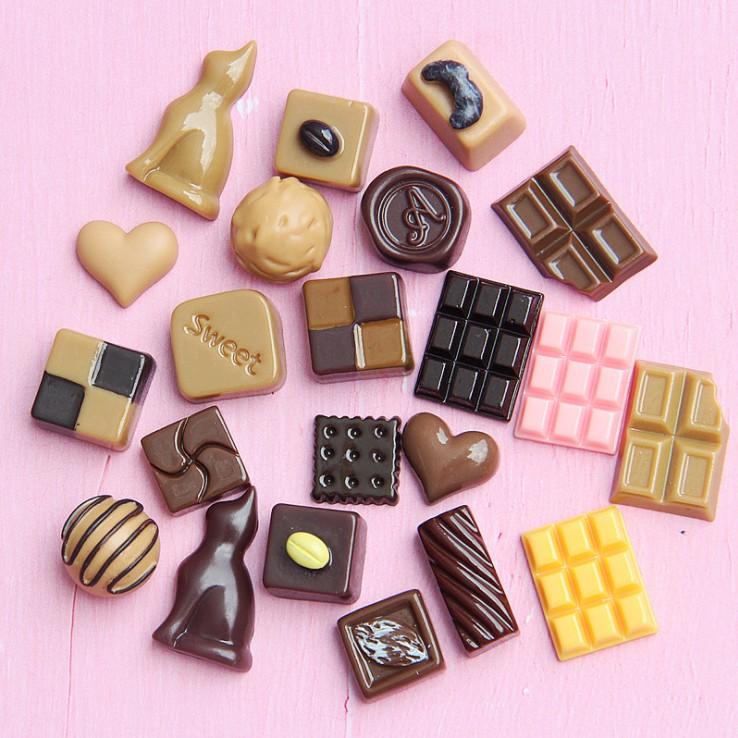 *HN* Charm các mẫu Chocolate trang trí vỏ ốp điện thoại, làm Jibbitz, DIY
