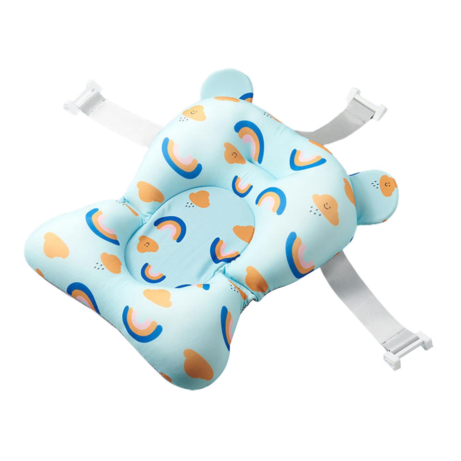 Dolity Baby Bath Seat Support Mat Foldable Baby Bath Tub Pad